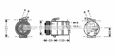 AVA QUALITY COOLING olk358 -  Компрессор, кондиционер